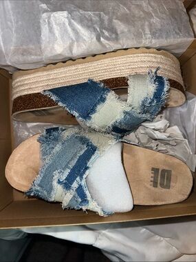 Dirty Laundry Denim Platform sandals